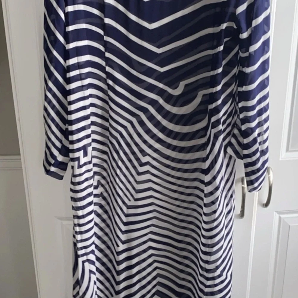 Soft Surroundings Maxi Dress 1 Piece Sheer Swimsuit‎ Cover Up Medium